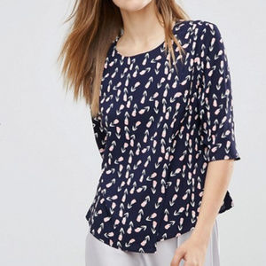 Poppy Lux Kelsey Tulip Wrap Front Top